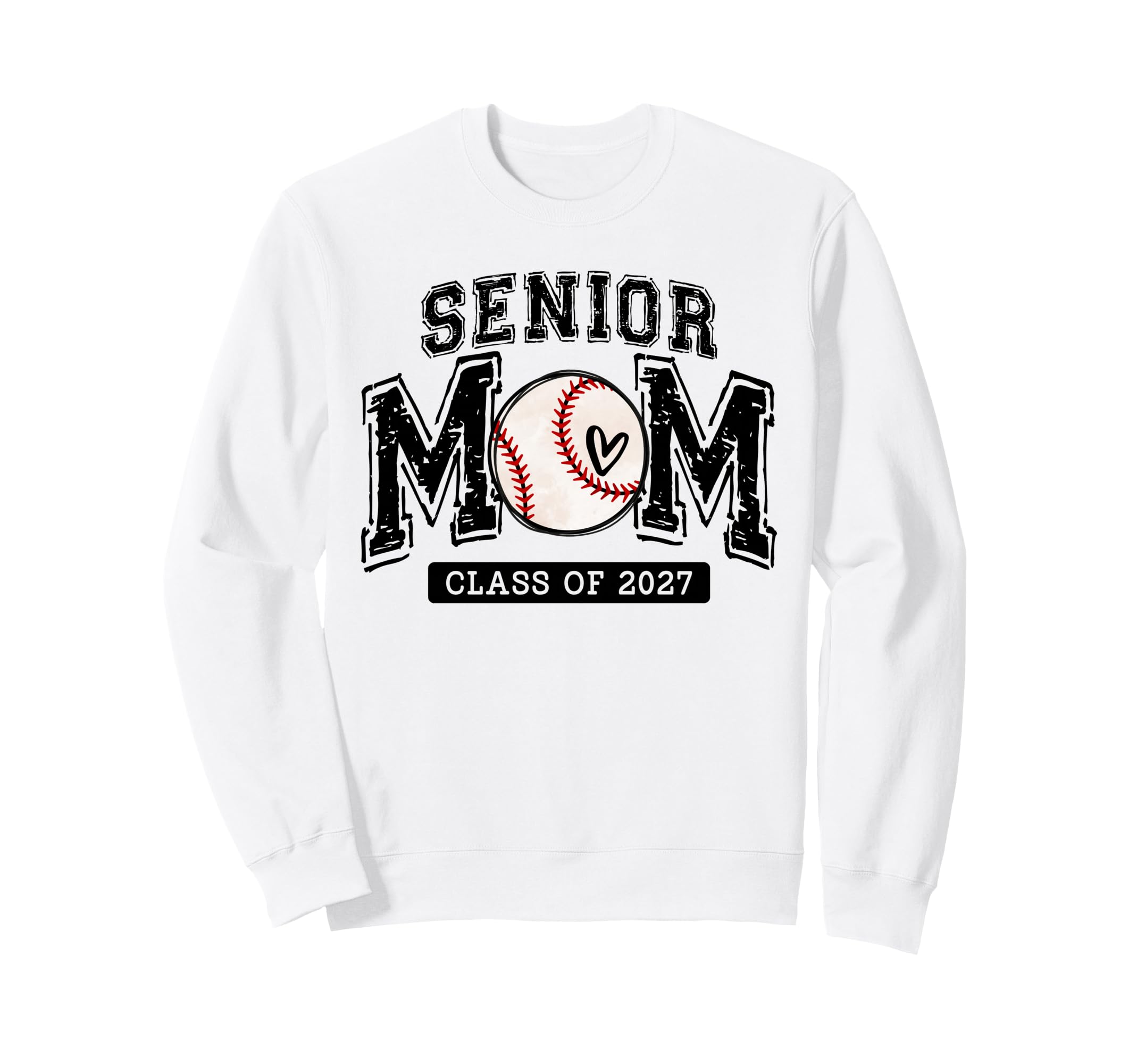 Senior Baseball Mom Class 2027 Senior Sweatshirt - Minimalist Print Unisex - T-Shirt, Sweatshirt, Hoodie