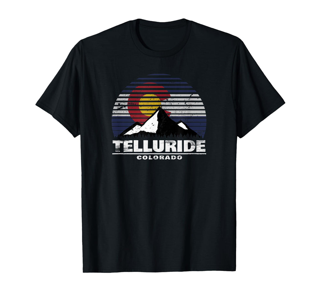 Telluride Colorado Distressed Mountain T-Shirt - Novelty Apparel Men Women - T-Shirt, Sweatshirt, Hoodie