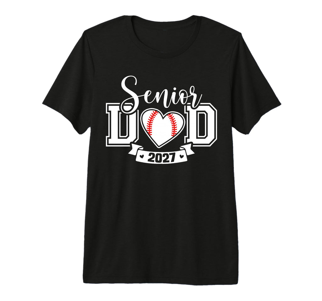 Mens Senior Baseball Dad Class 2027 T-Shirt - Custom Art Print Unisex - T-Shirt, Sweatshirt, Hoodie
