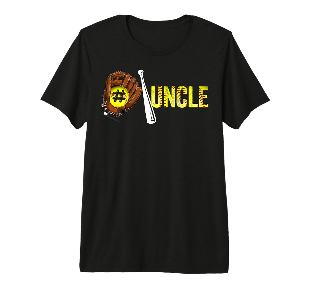 Number One Softball Uncle Fathers T-Shirt - Casual Everyday Wear Men Women - T-Shirt, Sweatshirt, Hoodie