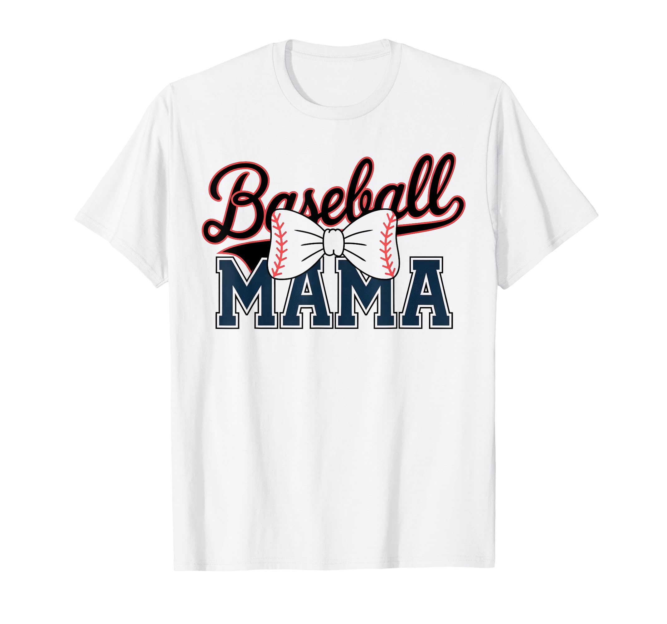 Baseball Mama Coquette Bow Baseball Mom T-Shirt - Unique Graphic Men Women - T-Shirt, Sweatshirt, Hoodie