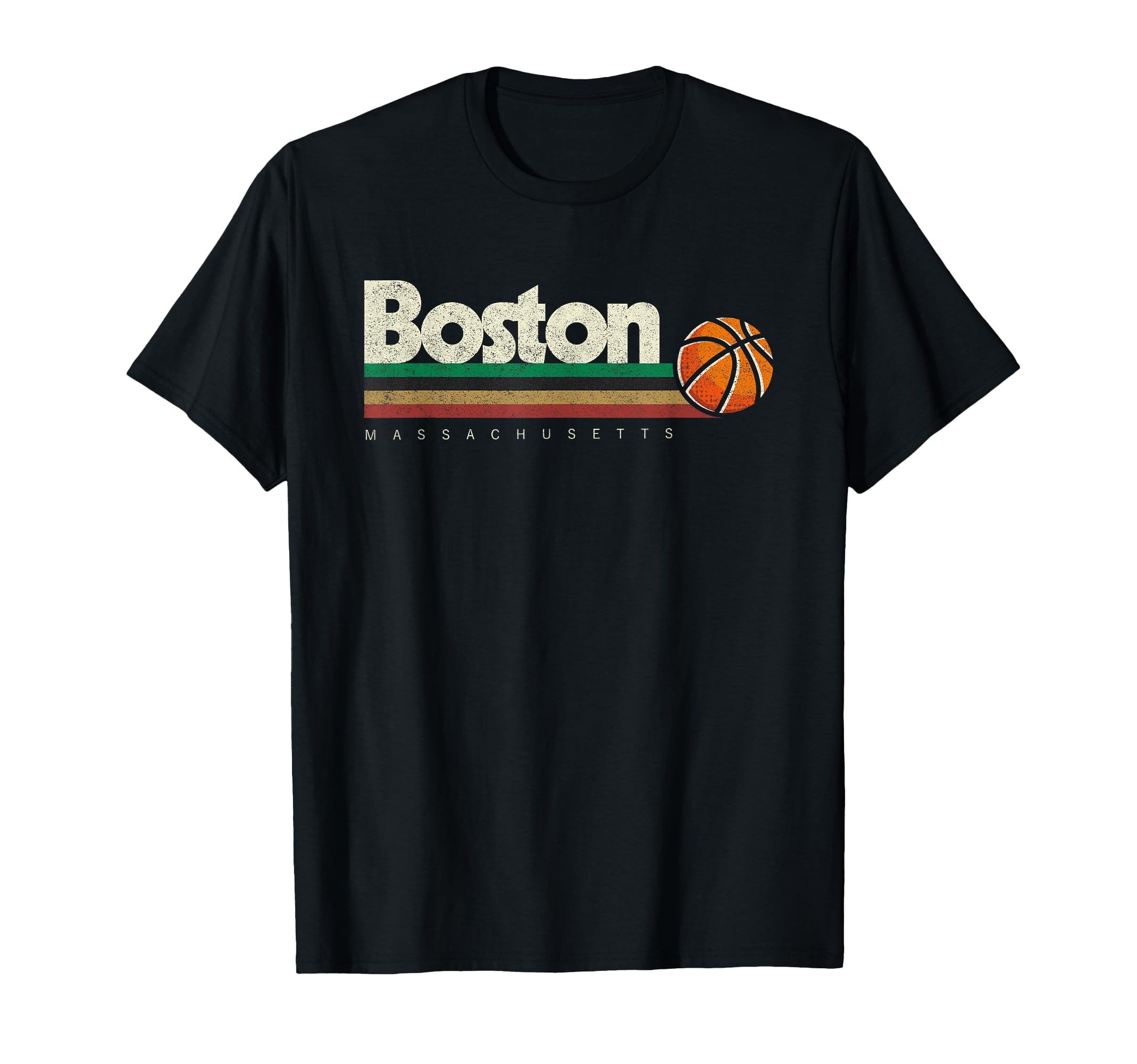 Basketball Boston City B Ball Stripes T-Shirt - Minimalist Print for Adults - T-Shirt, Sweatshirt, Hoodie