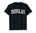 Douglas Az Distressed White Varsity T-Shirt - Minimalist Print Men Women - T-Shirt, Sweatshirt, Hoodie