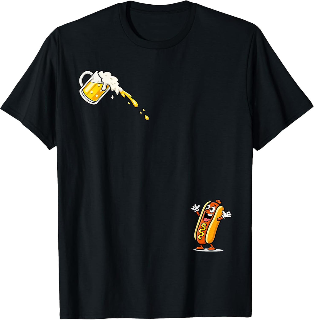 Hotdog Beer Chug - Adult & Kids T-Shirts, Sweatshirts & Hoodies apparel design preview 1
