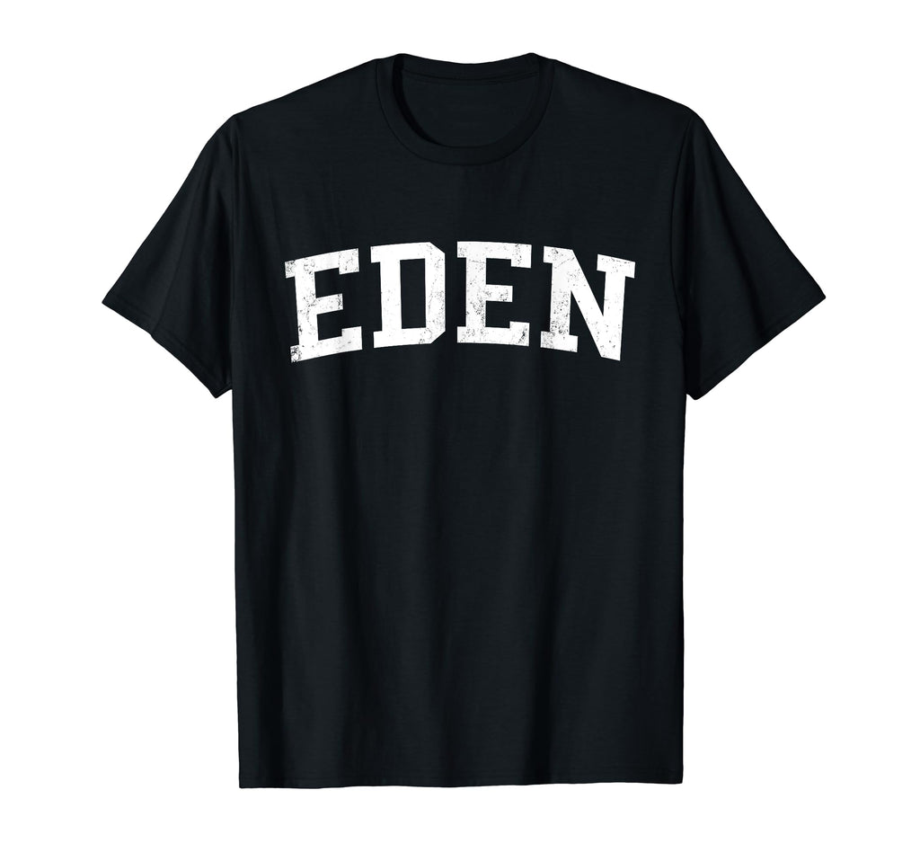 Eden Nc Distressed White Varsity T-Shirt - Custom Art Print Men Women - T-Shirt, Sweatshirt, Hoodie