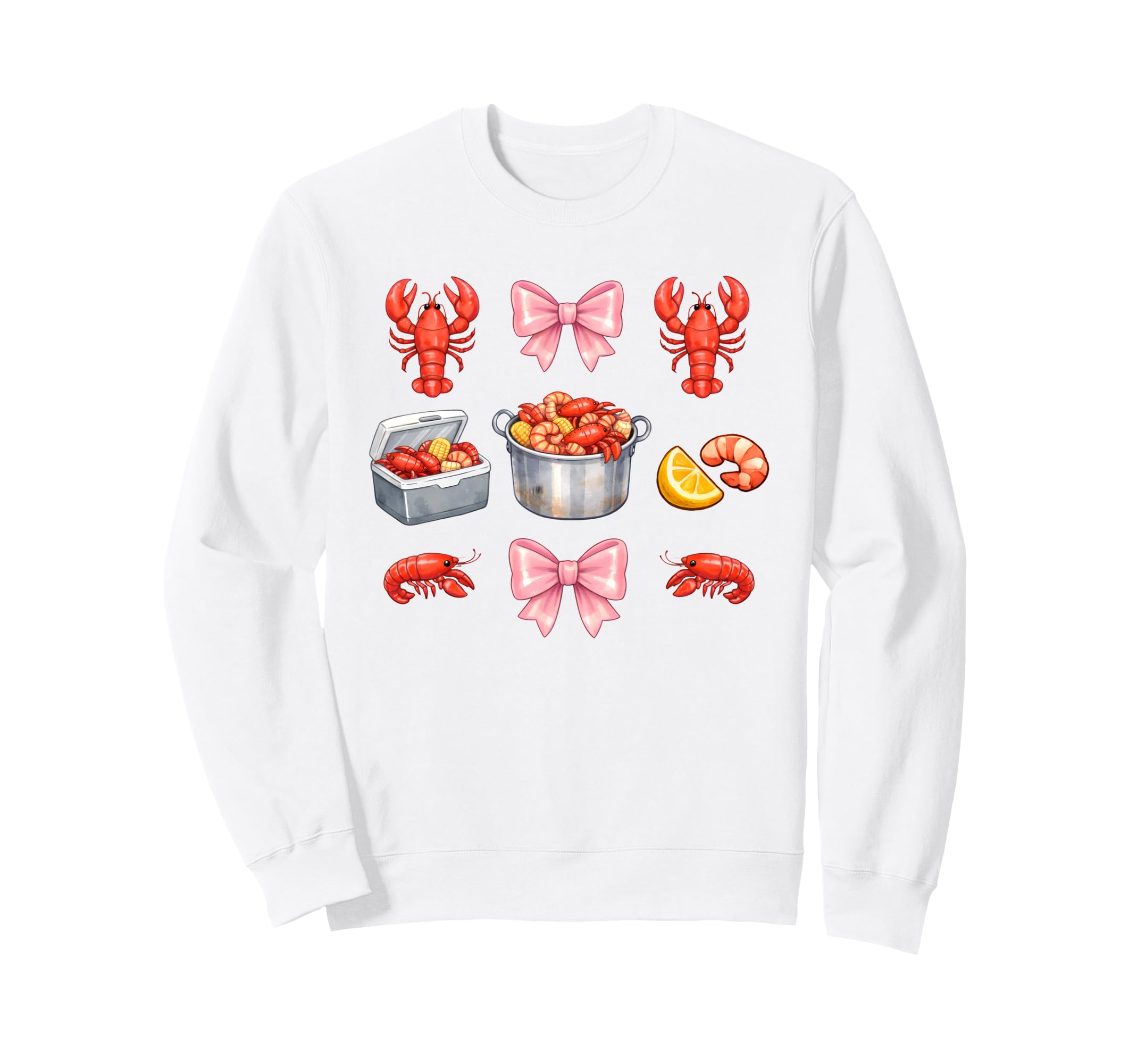Crawfish Boil Coquette Bow Y2K Sweatshirt - Graphic Print for Adults - T-Shirt, Sweatshirt, Hoodie