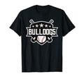 Bulldogs Black Baseball Game Day Stars T-Shirt - Streetwear Style Unisex - T-Shirt, Sweatshirt, Hoodie