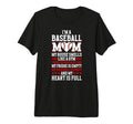 Baseball Mom My Heart Is Full Mom T-Shirt - Aesthetic Graphic for Adults - T-Shirt, Sweatshirt, Hoodie
