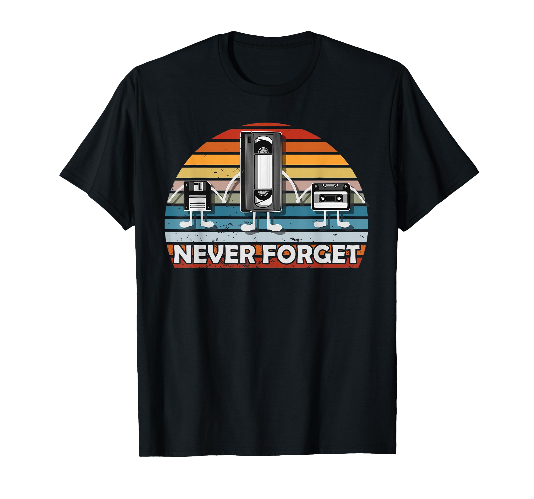 Never Forget Funny Videocassette T-Shirt - Casual Everyday Wear Men Women - T-Shirt, Sweatshirt, Hoodie