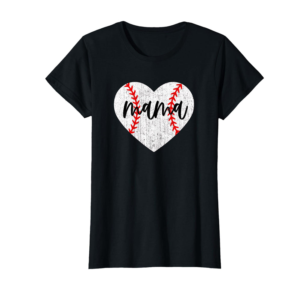 Heart Baseball Mama Baseball Game T-Shirt - Aesthetic Graphic for Adults - T-Shirt, Sweatshirt, Hoodie