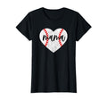 Heart Baseball Mama Baseball Game T-Shirt - Aesthetic Graphic for Adults - T-Shirt, Sweatshirt, Hoodie