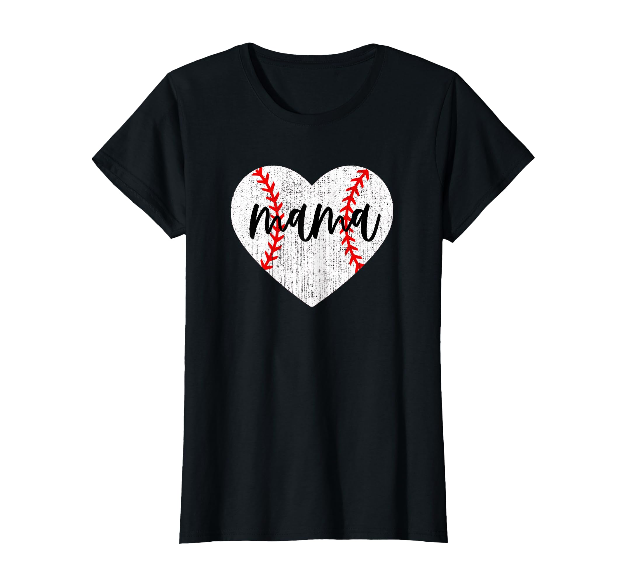 Heart Baseball Mama Baseball Game T-Shirt - Aesthetic Graphic for Adults - T-Shirt, Sweatshirt, Hoodie