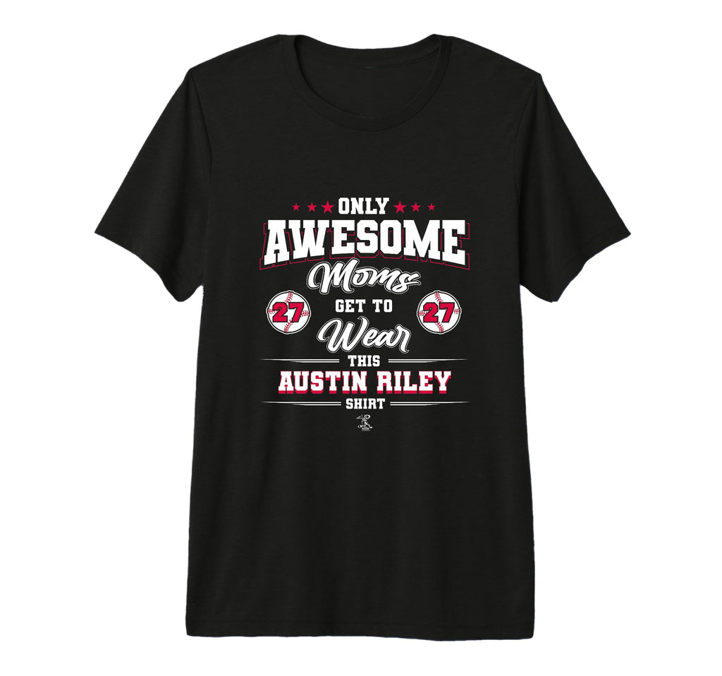 Austin Riley Awesome Moms Tri Blend T-Shirt - Fun Novelty Design Unisex - T-Shirt, Sweatshirt, Hoodie