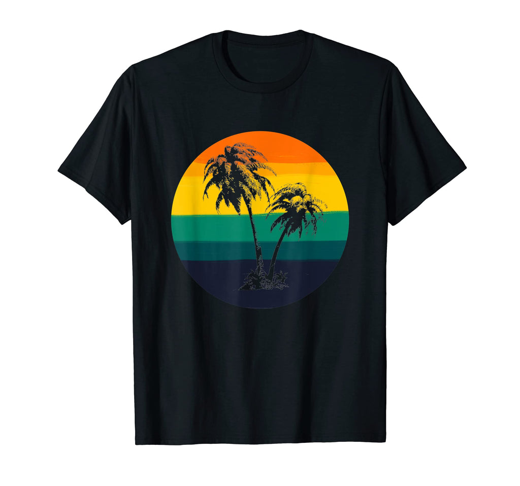 Palm Tree Sunset Tropical Beach 70S 80S T-Shirt - Graphic Print Men Women - T-Shirt, Sweatshirt, Hoodie