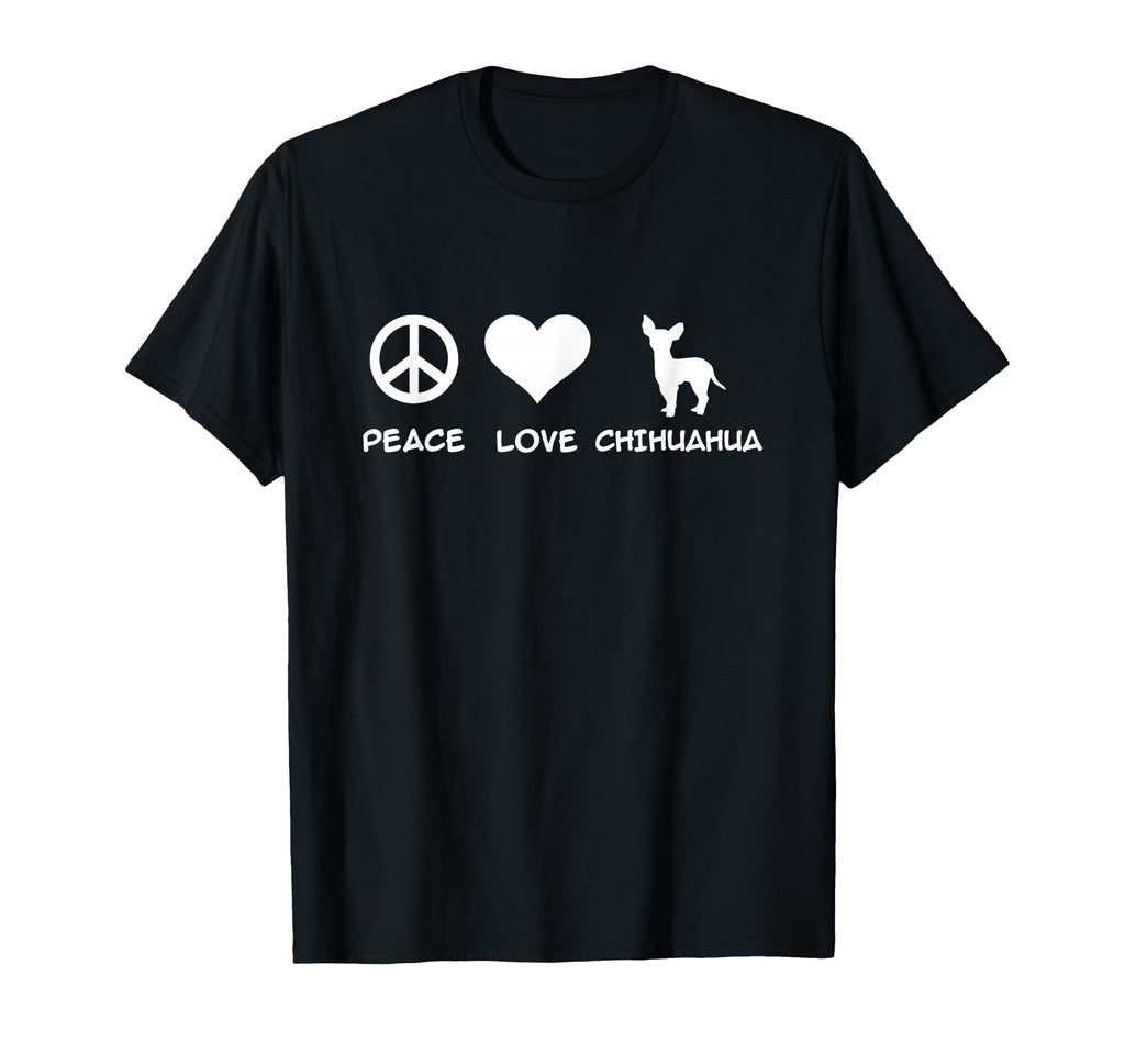 Peace Love Chihuahua T-Shirt - Minimalist Print Unisex - T-Shirt, Sweatshirt, Hoodie