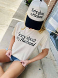 Sorry About My Husband Puff Graphic - Adult & Kids T-Shirts, Sweatshirts & Hoodies apparel design preview 1