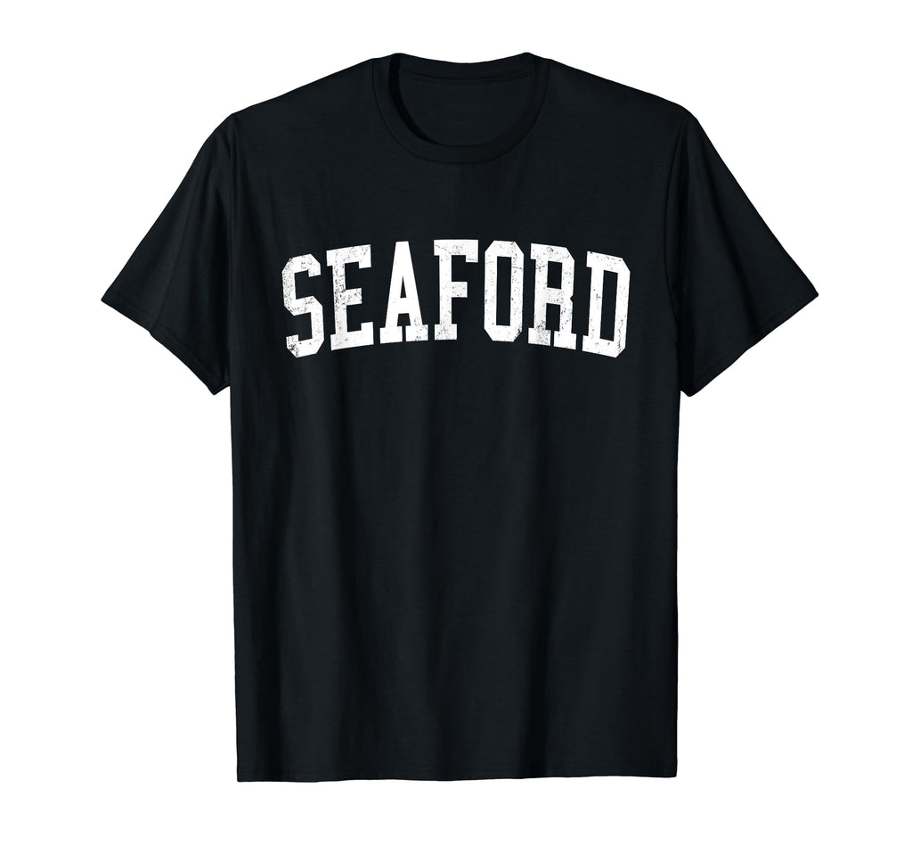 Seaford Ny Distressed White Varsity T-Shirt - Trendy Graphic Men Women - T-Shirt, Sweatshirt, Hoodie