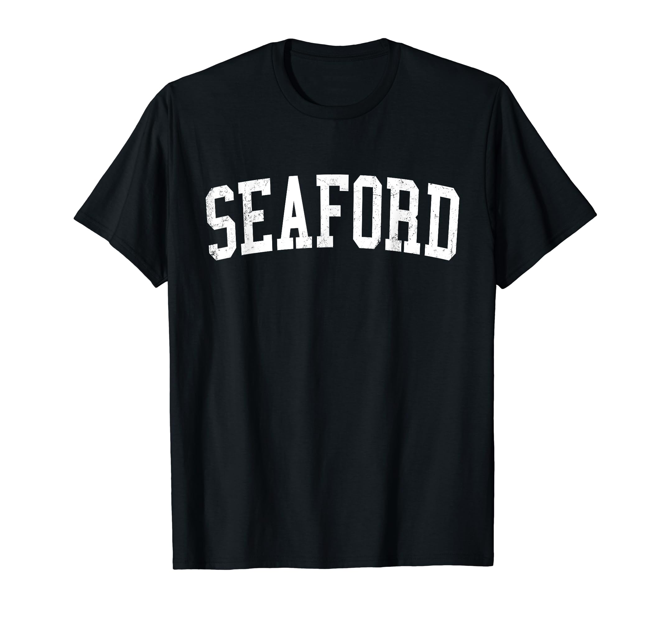 Seaford Ny Distressed White Varsity T-Shirt - Trendy Graphic Men Women - T-Shirt, Sweatshirt, Hoodie