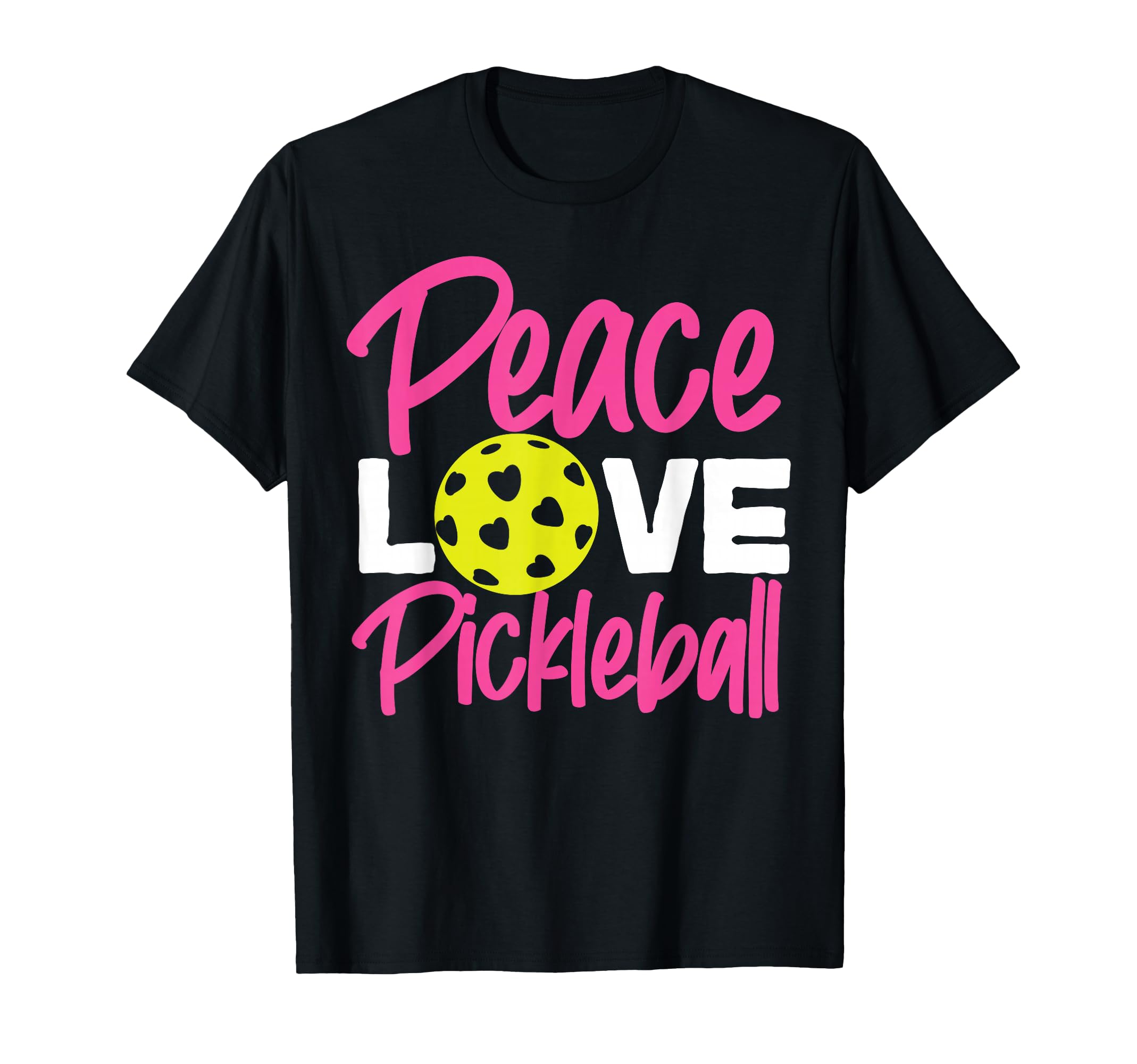 Pickleball Ladies Peace Love Pickleball T-Shirt - Graphic Print Unisex - T-Shirt, Sweatshirt, Hoodie