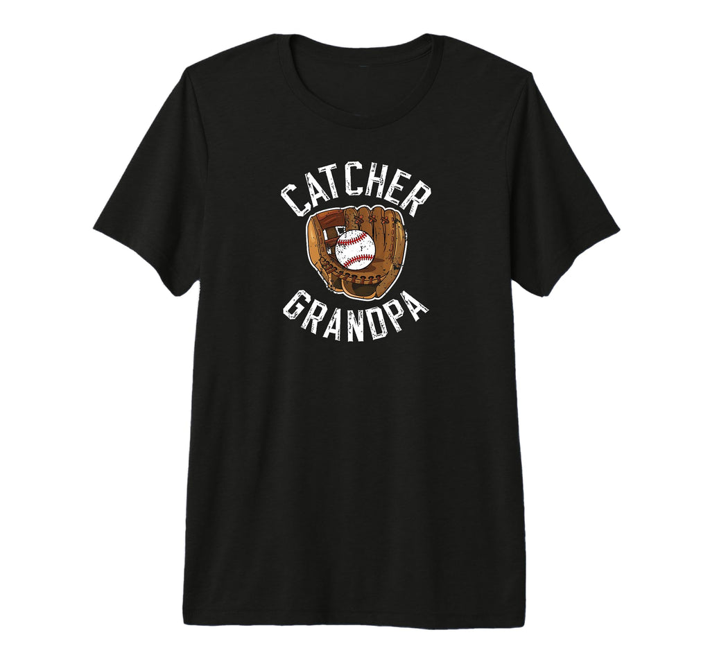 Mens Baseball Catcher Grandpa Proud T-Shirt - Aesthetic Graphic for Adults - T-Shirt, Sweatshirt, Hoodie