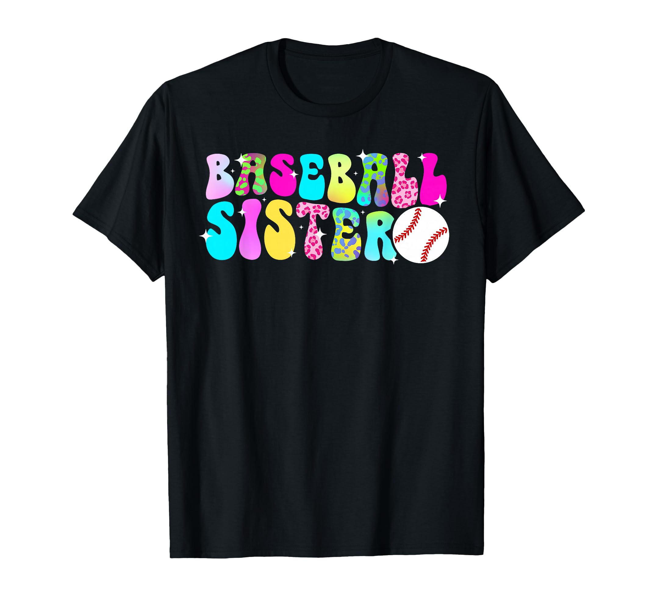 Baseball Sister Baseball Player Groovy T-Shirt - Unique Graphic Men Women - T-Shirt, Sweatshirt, Hoodie
