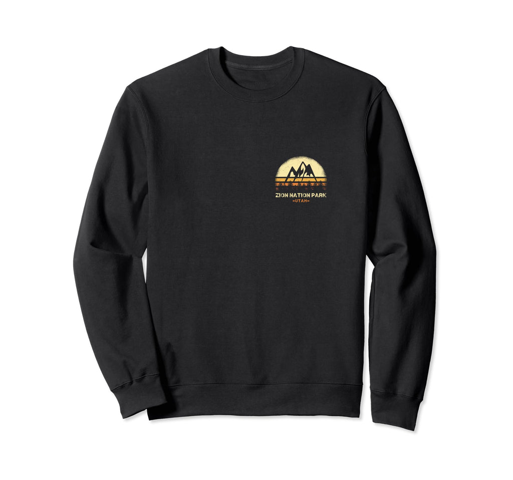 Zion National Park Utah Hiking Sweatshirt - Minimalist Print Men Women - T-Shirt, Sweatshirt, Hoodie