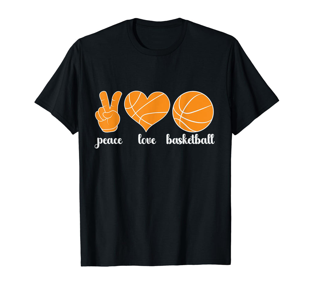 Basketball Peace Love Basketball T-Shirt - Minimalist Print for Adults - T-Shirt, Sweatshirt, Hoodie