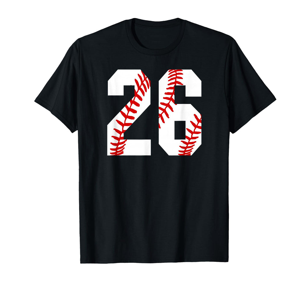 Baseball Mom 26 Jersey Baseball T-Shirt - Fun Novelty Design for Adults - T-Shirt, Sweatshirt, Hoodie