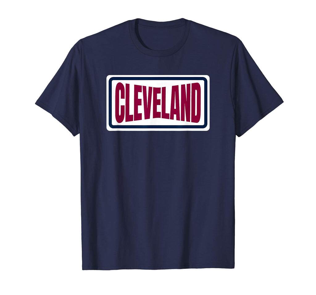 Cleveland Maroon Red Dark Blue Striped T-Shirt - Custom Art Print Unisex - T-Shirt, Sweatshirt, Hoodie