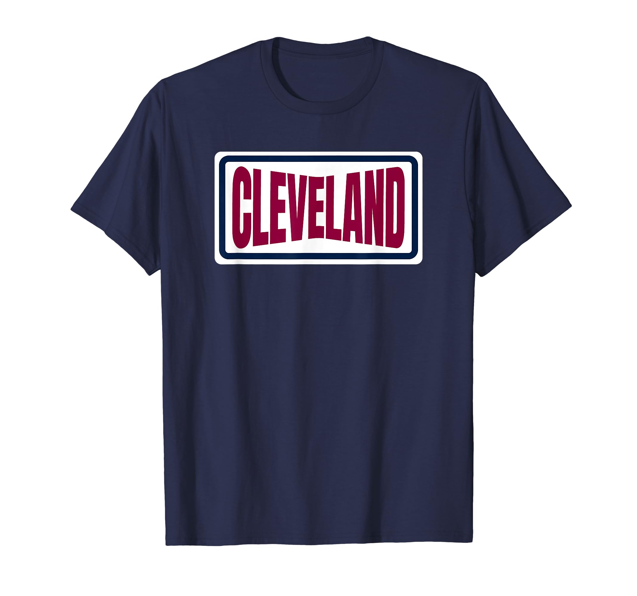 Cleveland Maroon Red Dark Blue Striped T-Shirt - Custom Art Print Unisex - T-Shirt, Sweatshirt, Hoodie