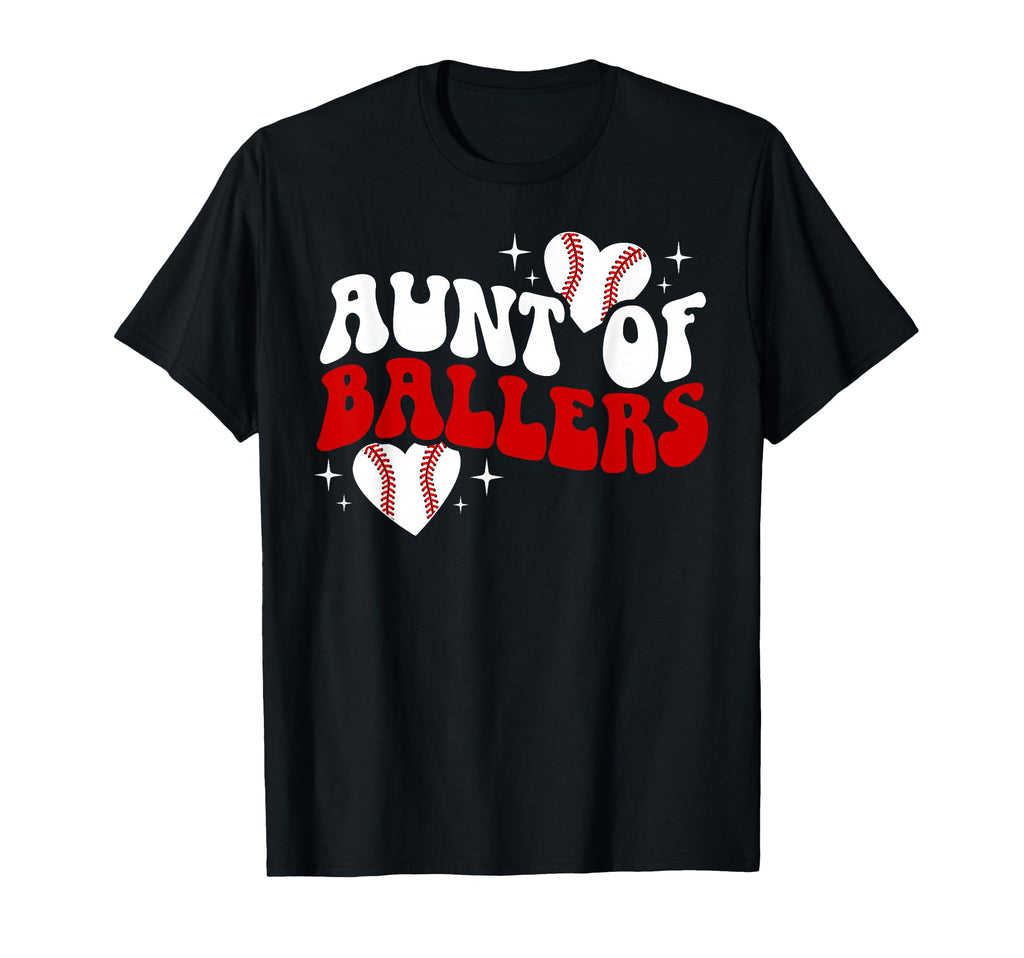 Aunt Ballers Baseball Aunt T-Shirt - Fun Novelty Design for Adults - T-Shirt, Sweatshirt, Hoodie