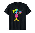 Alien Tie Dye Peace Distressed T-Shirt - Minimalist Print Men Women - T-Shirt, Sweatshirt, Hoodie