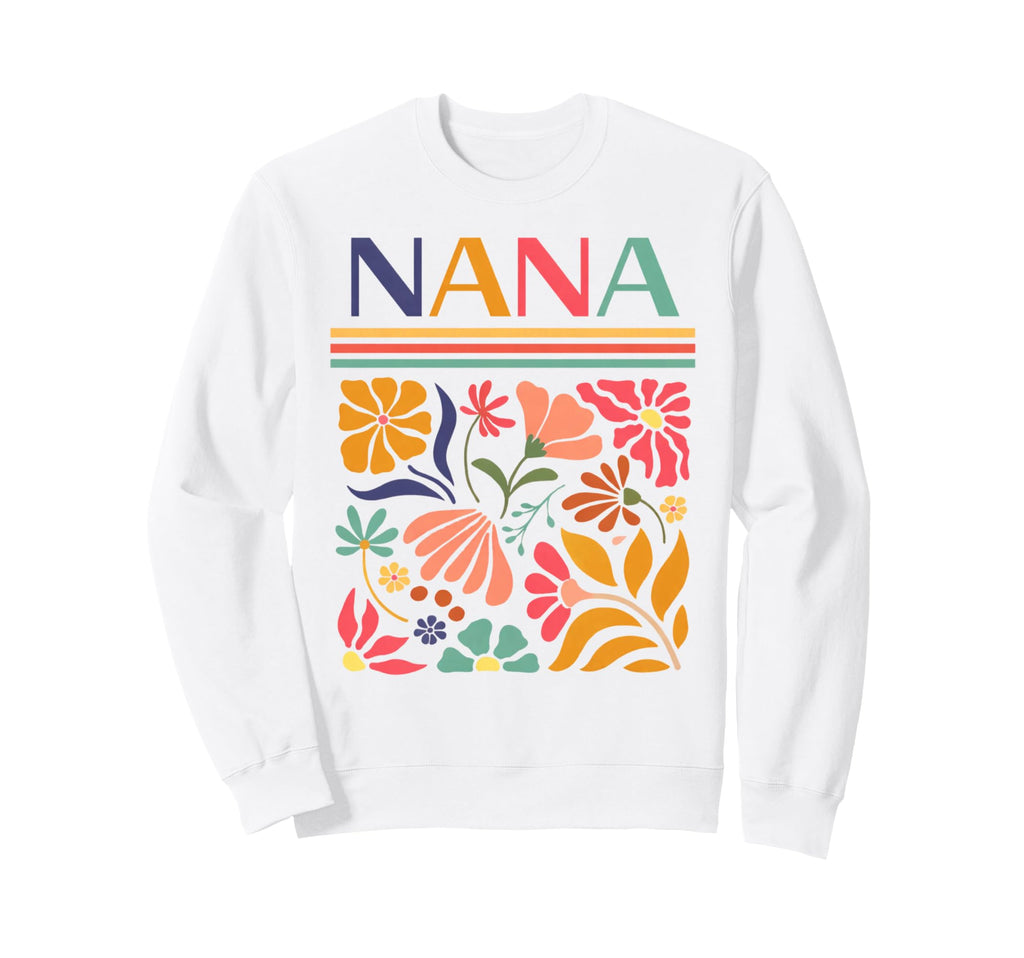Nana Boho Floral Folk Art Flowers Sweatshirt - Graphic Print Men Women - T-Shirt, Sweatshirt, Hoodie