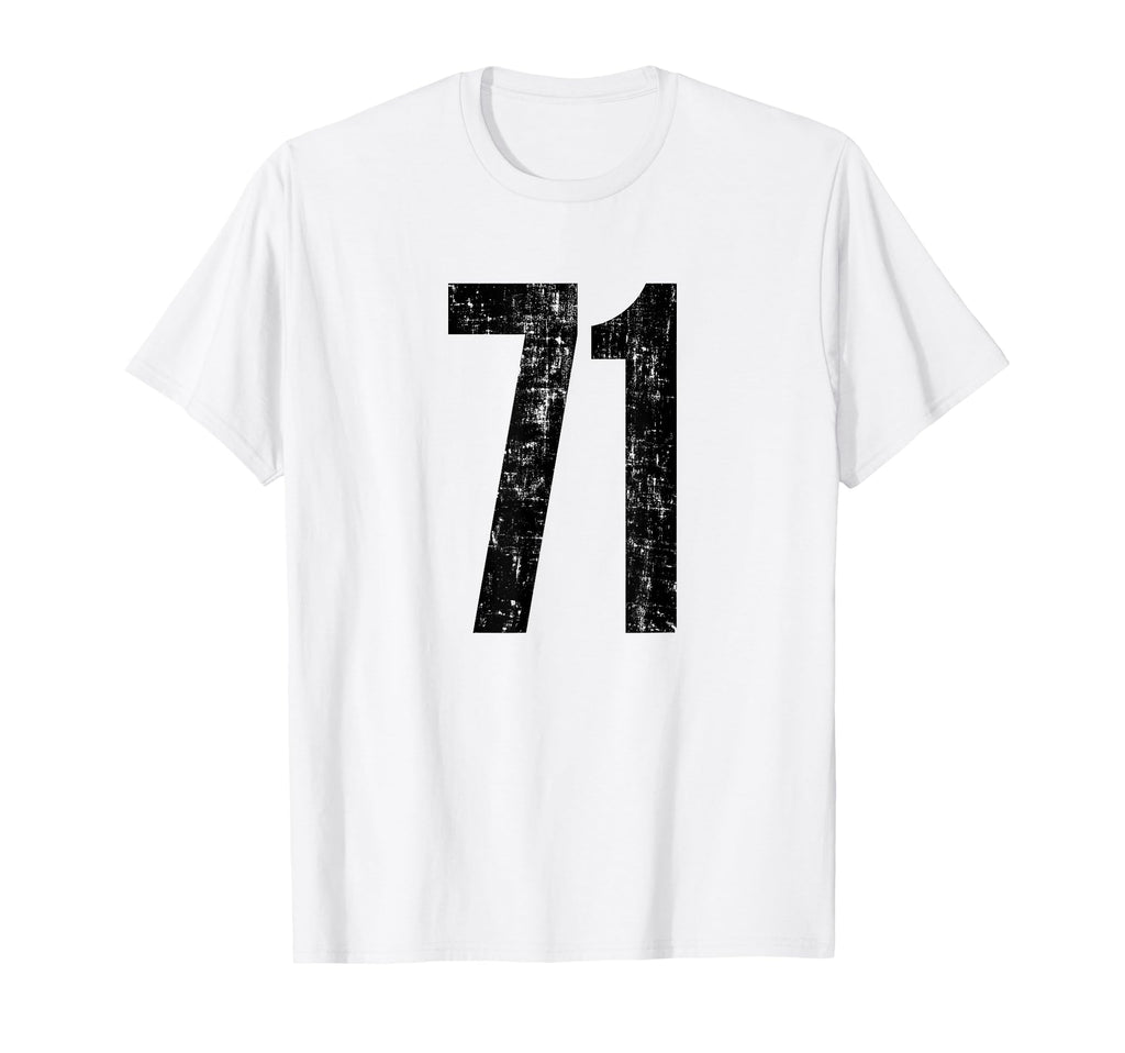 Number 71 Seventy One Distressed T-Shirt - Aesthetic Graphic Men Women - T-Shirt, Sweatshirt, Hoodie