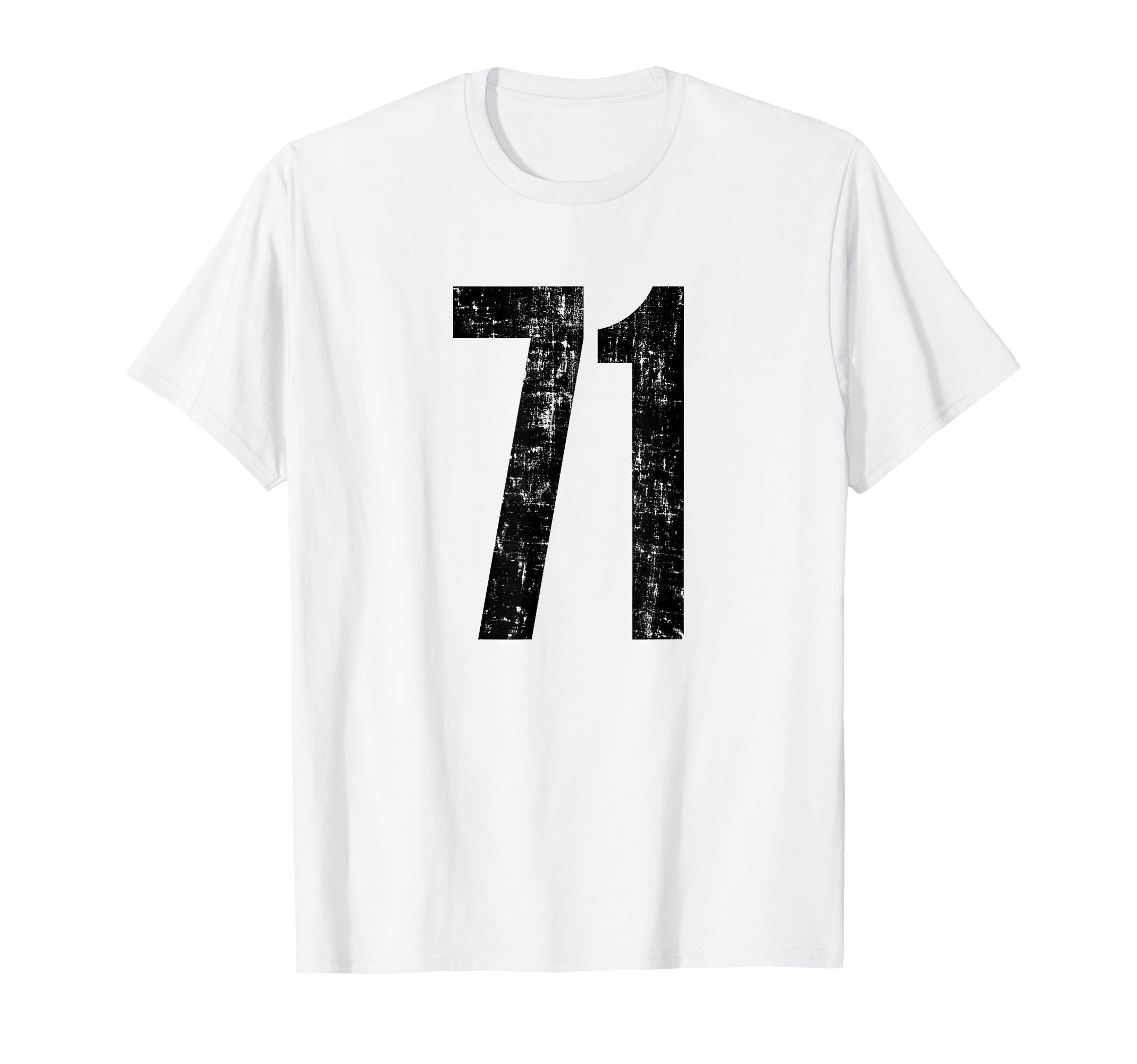 Number 71 Seventy One Distressed T-Shirt - Aesthetic Graphic Men Women - T-Shirt, Sweatshirt, Hoodie