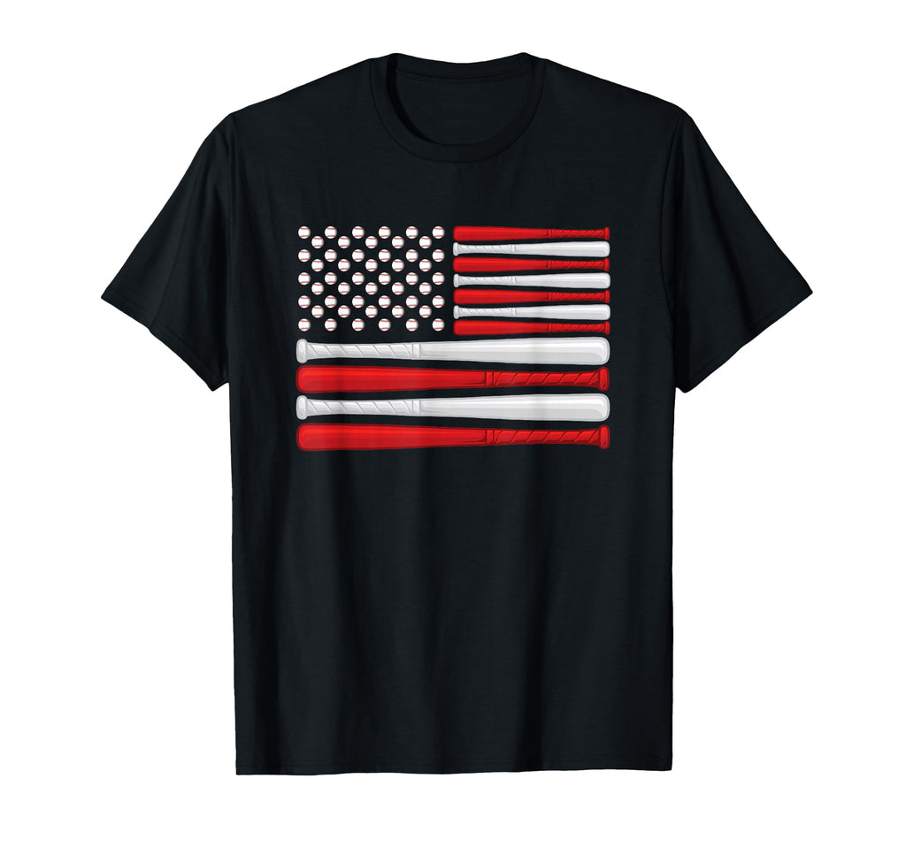 American Baseball Flag Baseball Flag T-Shirt - Minimalist Print Unisex - T-Shirt, Sweatshirt, Hoodie