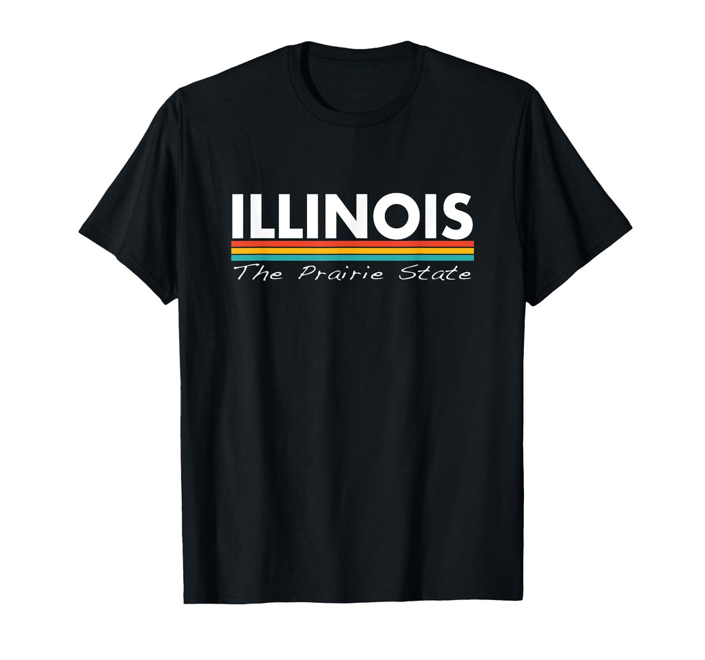 Illinois Prairie State Stripes T-Shirt - Trendy Graphic Unisex - T-Shirt, Sweatshirt, Hoodie