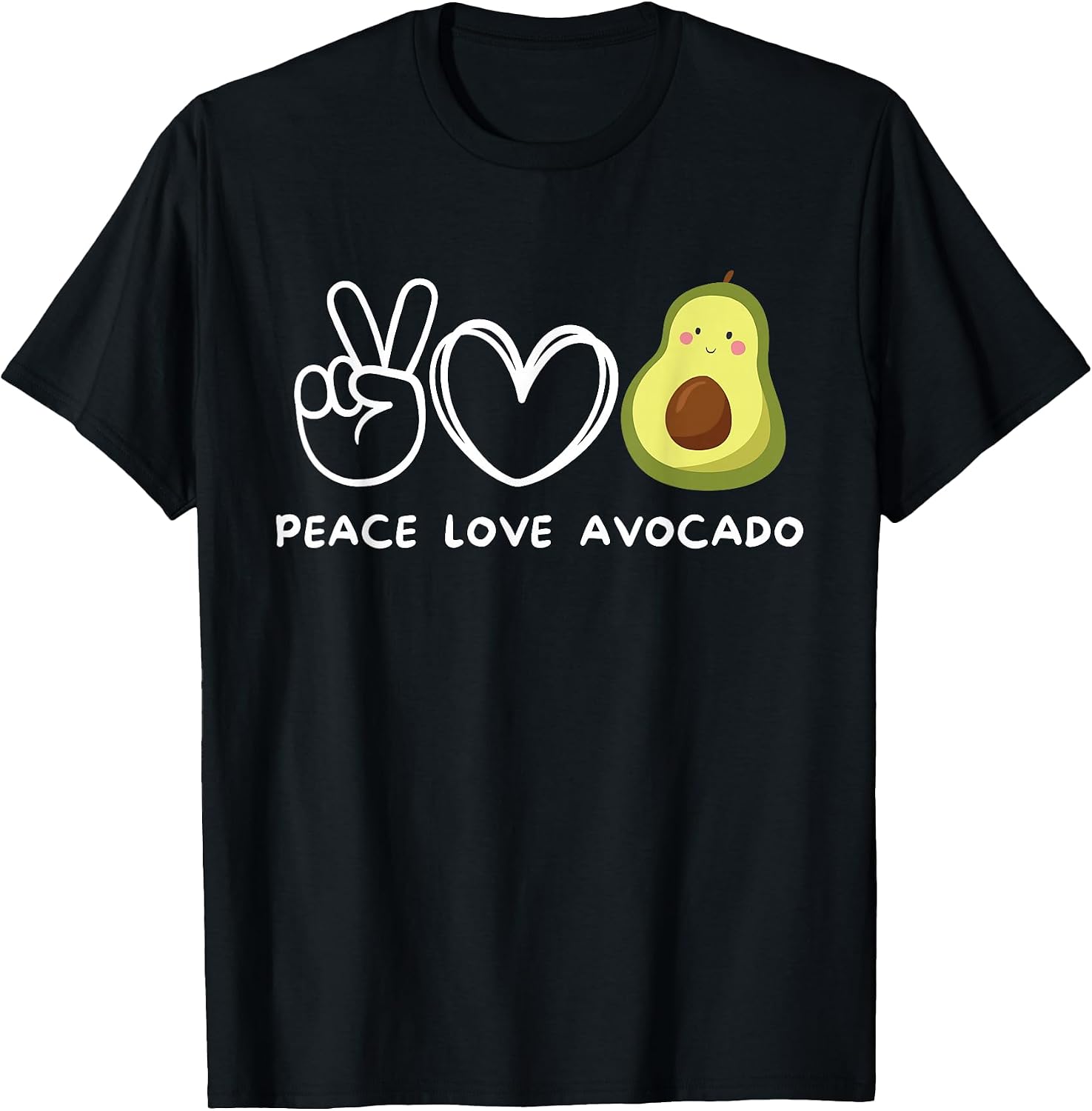 Peace, Love And Avocado Retro - Adult & Kids T-Shirts, Sweatshirts & Hoodies apparel design preview 1