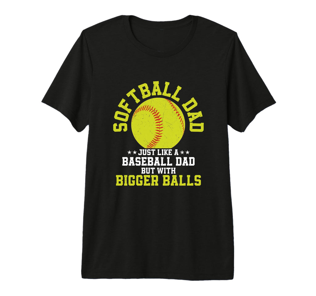 Softball Dad Team Baseball Tri T-Shirt - Fun Novelty Design for Adults - T-Shirt, Sweatshirt, Hoodie