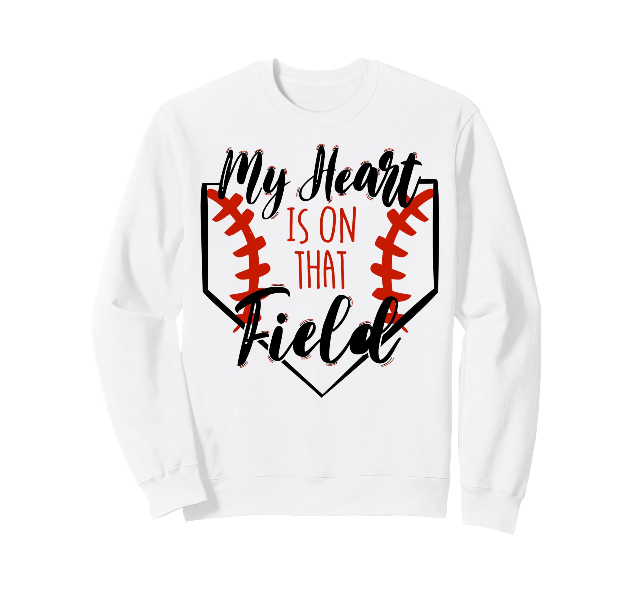 My Heart Is Field Baseball Sweatshirt - Casual Everyday Wear for Adults - T-Shirt, Sweatshirt, Hoodie