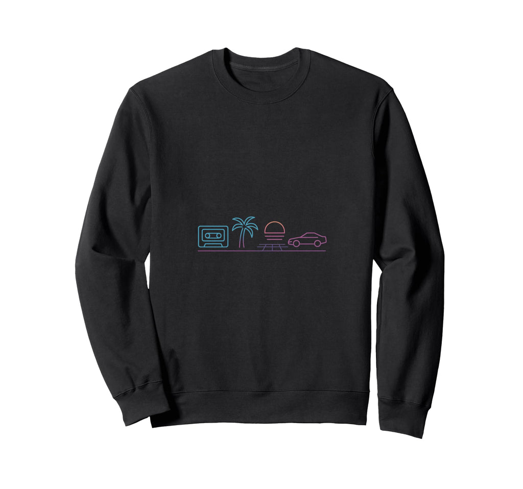80S Synthwave Sweatshirt - Unique Graphic for Adults - T-Shirt, Sweatshirt, Hoodie