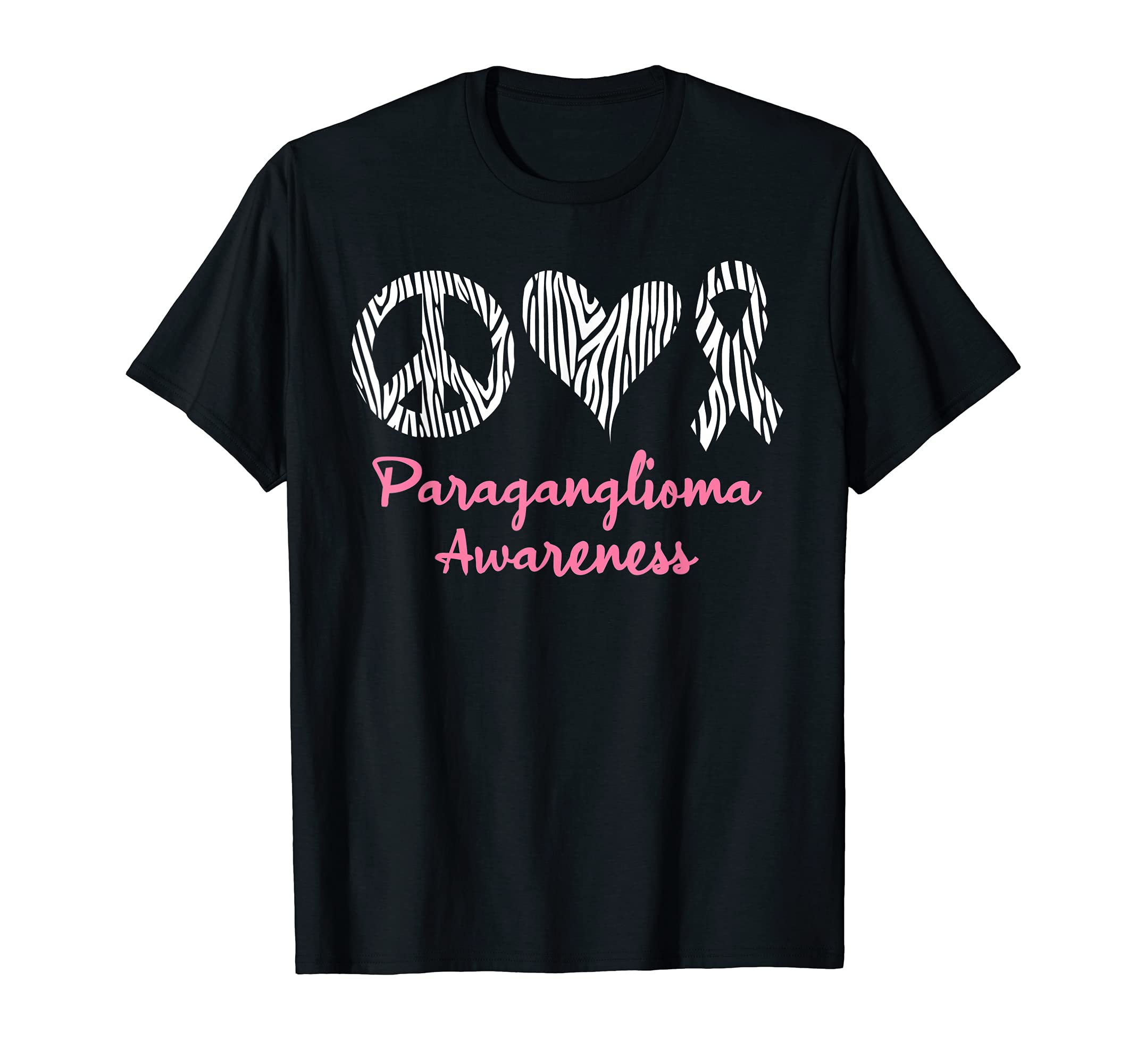 Paraganglioma Awareness Zebra Pattern T-Shirt - Aesthetic Graphic Unisex - T-Shirt, Sweatshirt, Hoodie