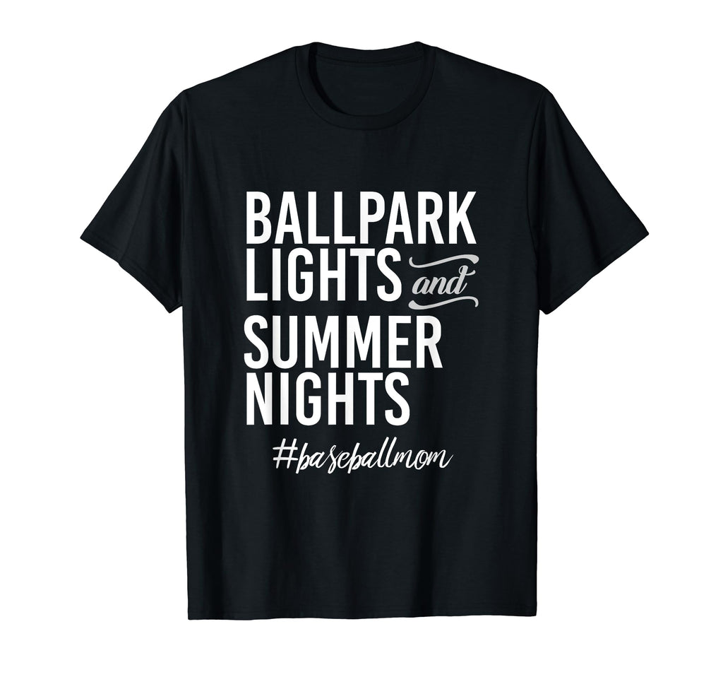Baseball Mom Ballpark Lights And Summer T-Shirt - Custom Art Print Unisex - T-Shirt, Sweatshirt, Hoodie
