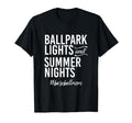 Baseball Mom Ballpark Lights And Summer T-Shirt - Custom Art Print Unisex - T-Shirt, Sweatshirt, Hoodie