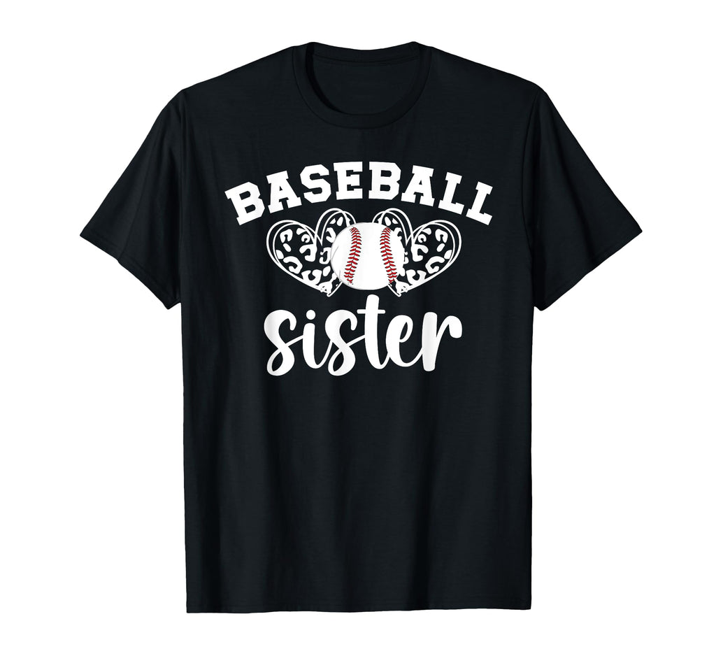 Baseball Sister Baseball Player Heart T-Shirt - Trendy Graphic Unisex - T-Shirt, Sweatshirt, Hoodie