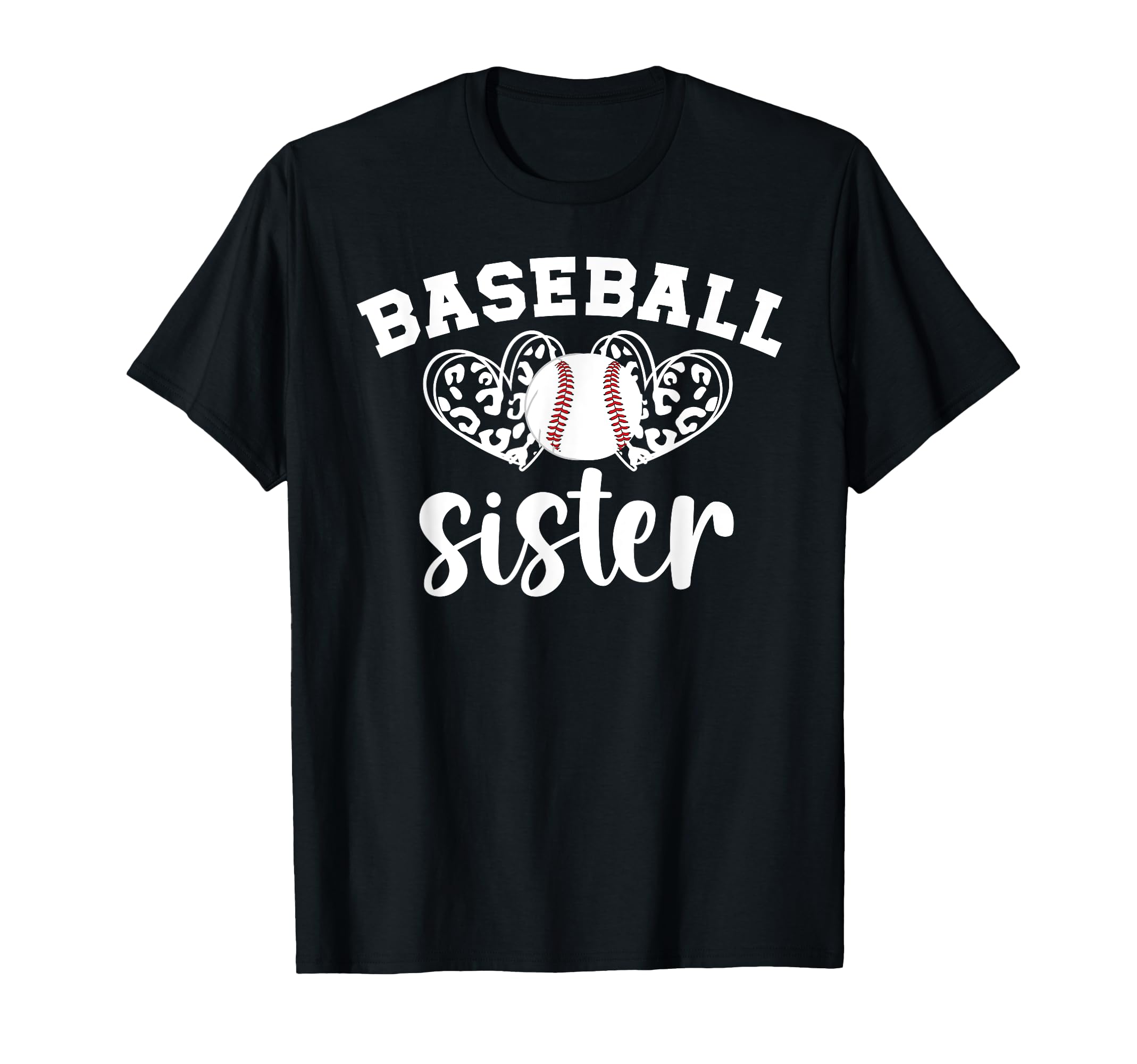 Baseball Sister Baseball Player Heart T-Shirt - Trendy Graphic Unisex - T-Shirt, Sweatshirt, Hoodie