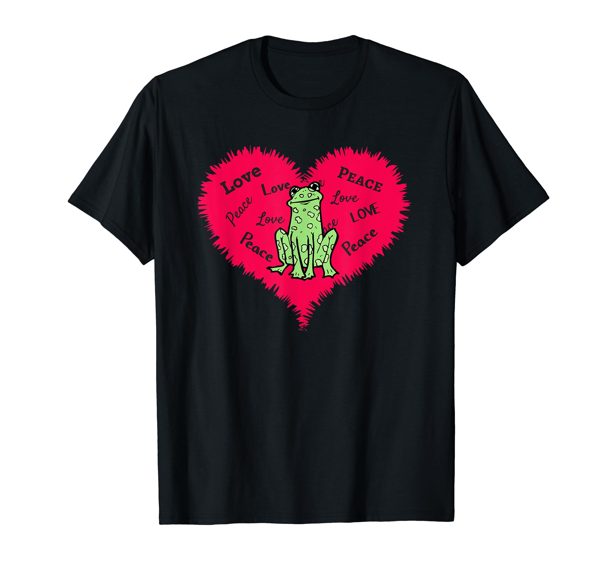 Adorable Peace Love Frogs Peace T-Shirt - Fun Novelty Design Men Women - T-Shirt, Sweatshirt, Hoodie