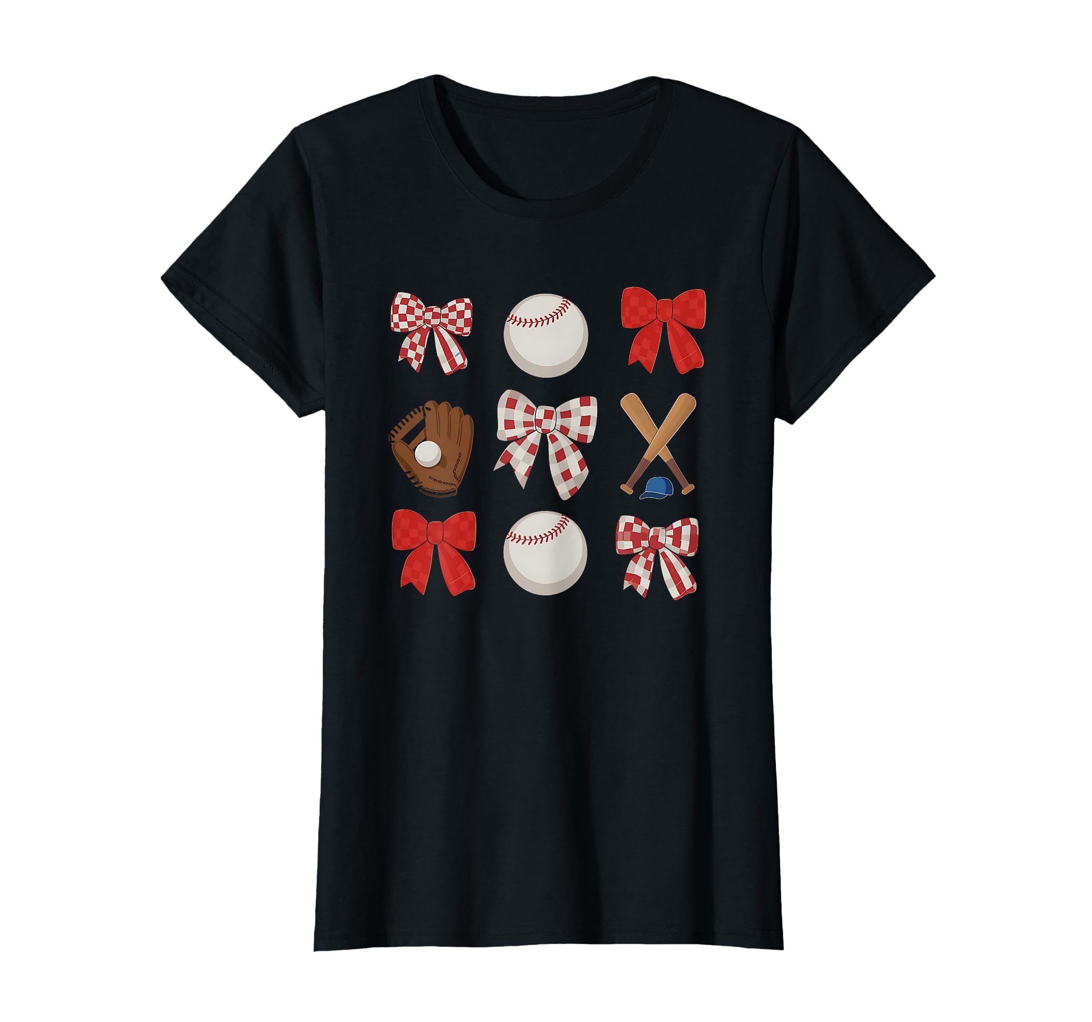 Baseball Mom Coquette Bow Mothers Day T-Shirt - Minimalist Print Men Women - T-Shirt, Sweatshirt, Hoodie