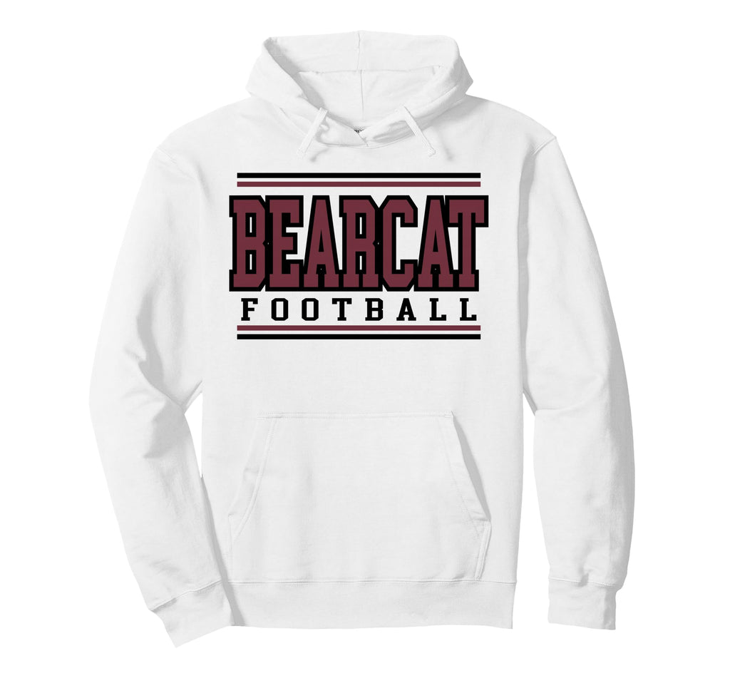 Bearcat Football Stripes Game Day Mom Hoodie - Aesthetic Graphic Unisex - T-Shirt, Sweatshirt, Hoodie