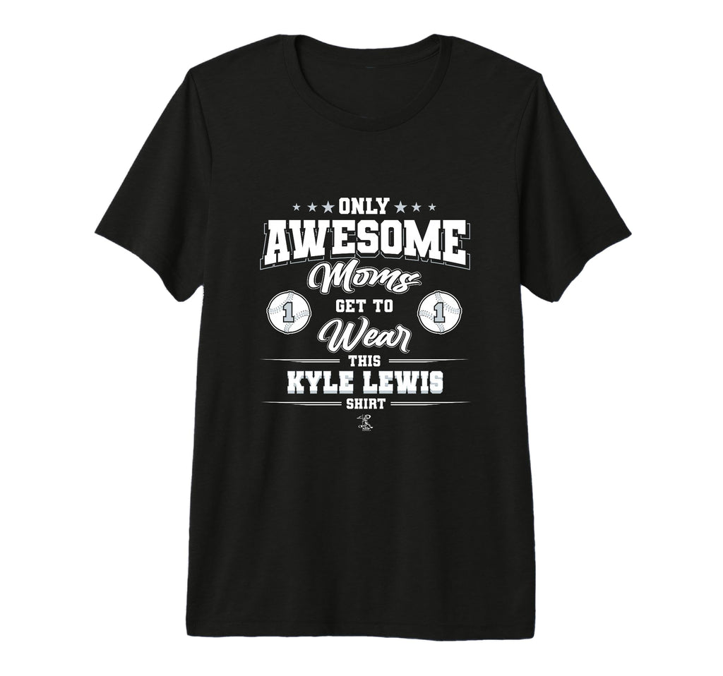 Kyle Lewis Awesome Moms Tri Blend T-Shirt - Fun Novelty Design Men Women - T-Shirt, Sweatshirt, Hoodie